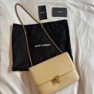 YSL Cream Chain Shoulder Bag